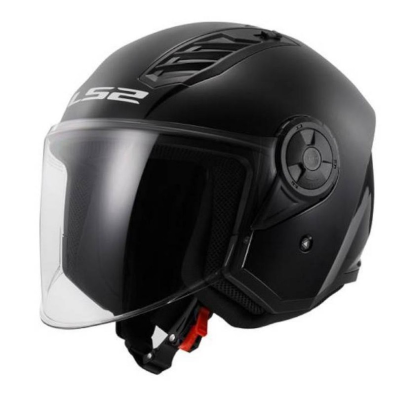 Casco Jet LS2 OF616 Airflow II 22-06 Negro Brillo 
