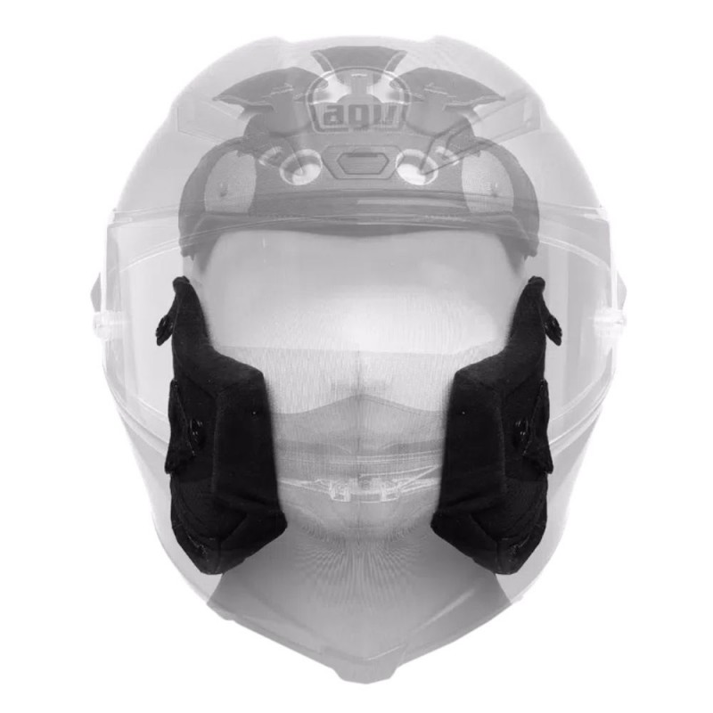 Agv Pista Gp Rr Crown Pad Black Red AG-KIT60303-001 Helmets Accessories